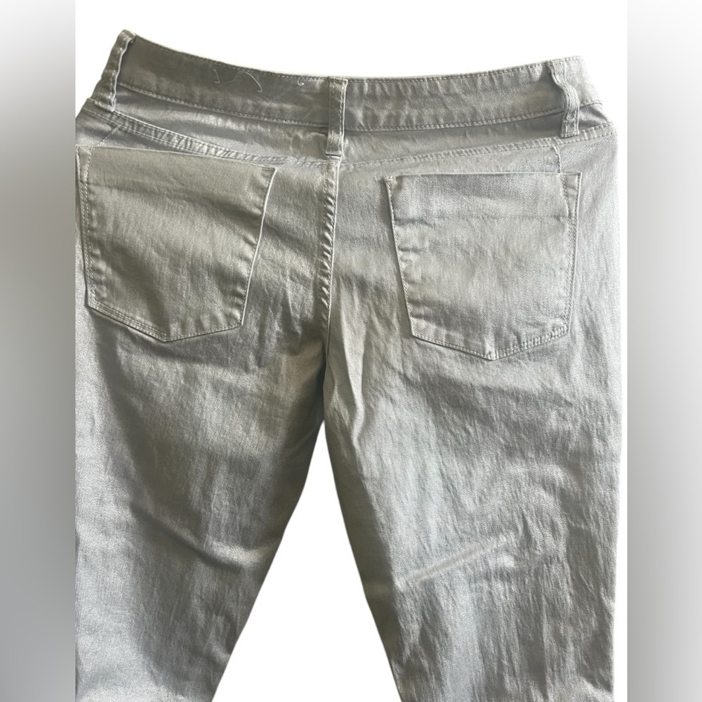 Mossimo Premium Denim Metallic Silver Skinny Jeans Fit 3 Coupe 3 Size 6 - Picture 3 of 5